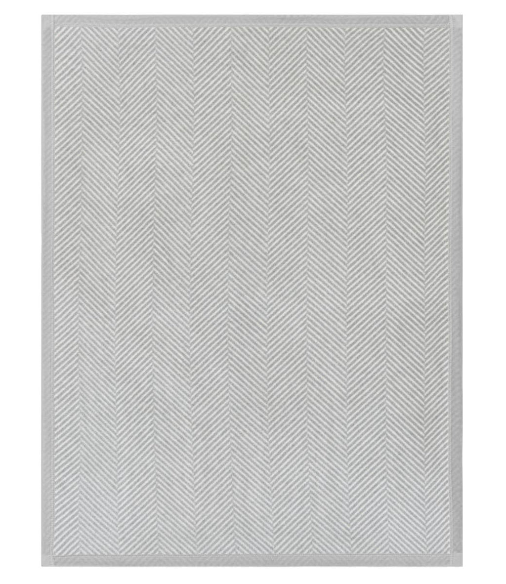 Harborview Herringbone Light Grey Blanket