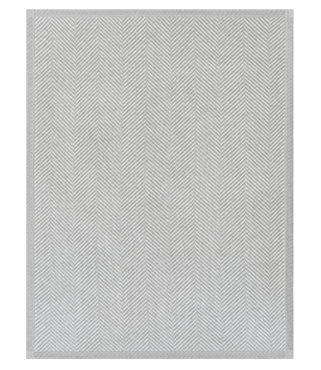 Harborview Herringbone Light Grey Blanket