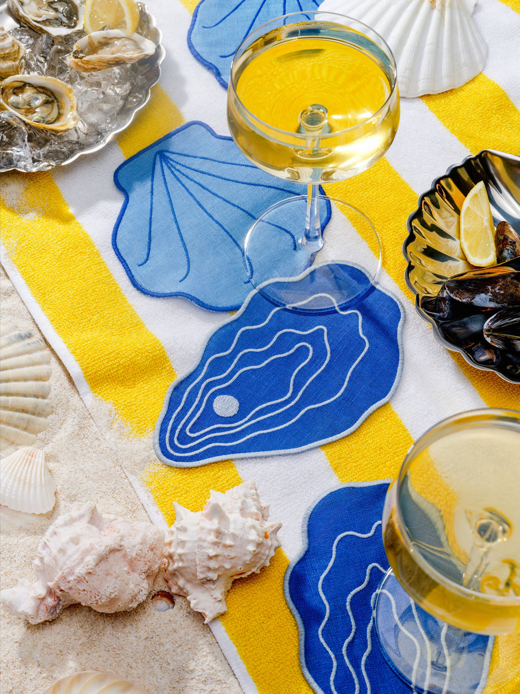 Shell Cocktail Napkins - Set Of 4