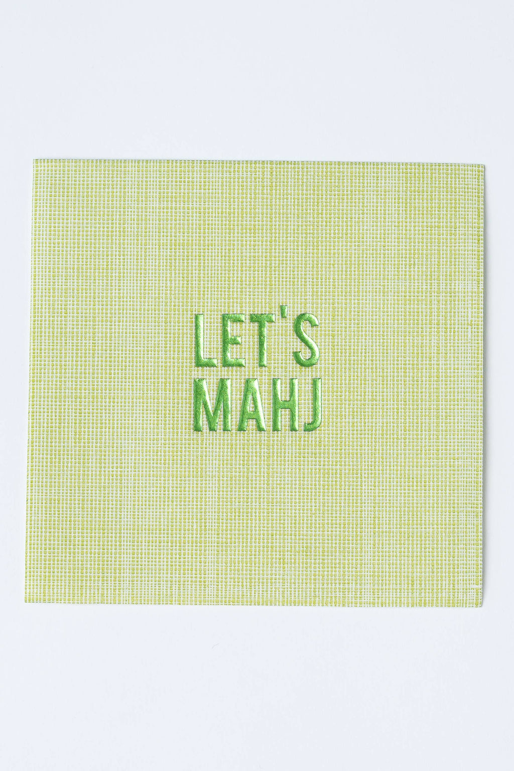 Let’s Mahj Disposable Cocktail Napkins –Mahjong Party & Game