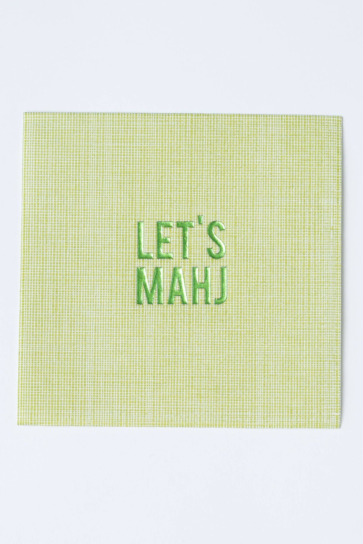 Let’s Mahj Disposable Cocktail Napkins –Mahjong Party & Game