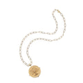 FAITH JW Original Pendant Coin Gold / 18" Drawn Link Chain