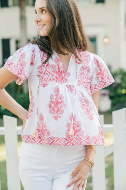 Victoria Dunn Catalina Blouse in Sunset