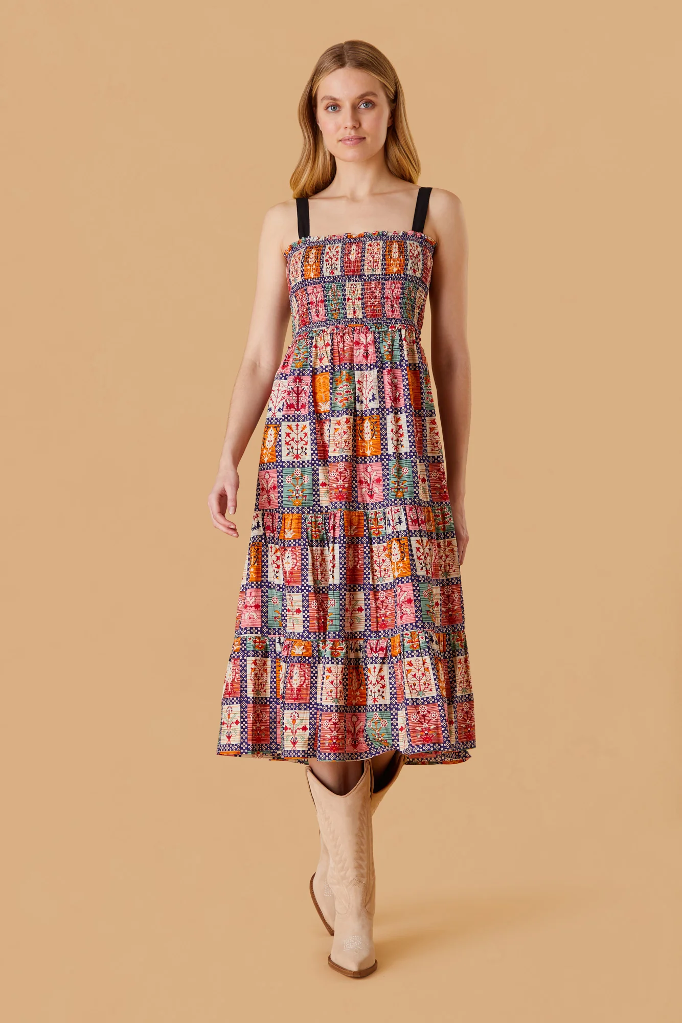 Olivia by Livro Milly Dress - Harvest Grid