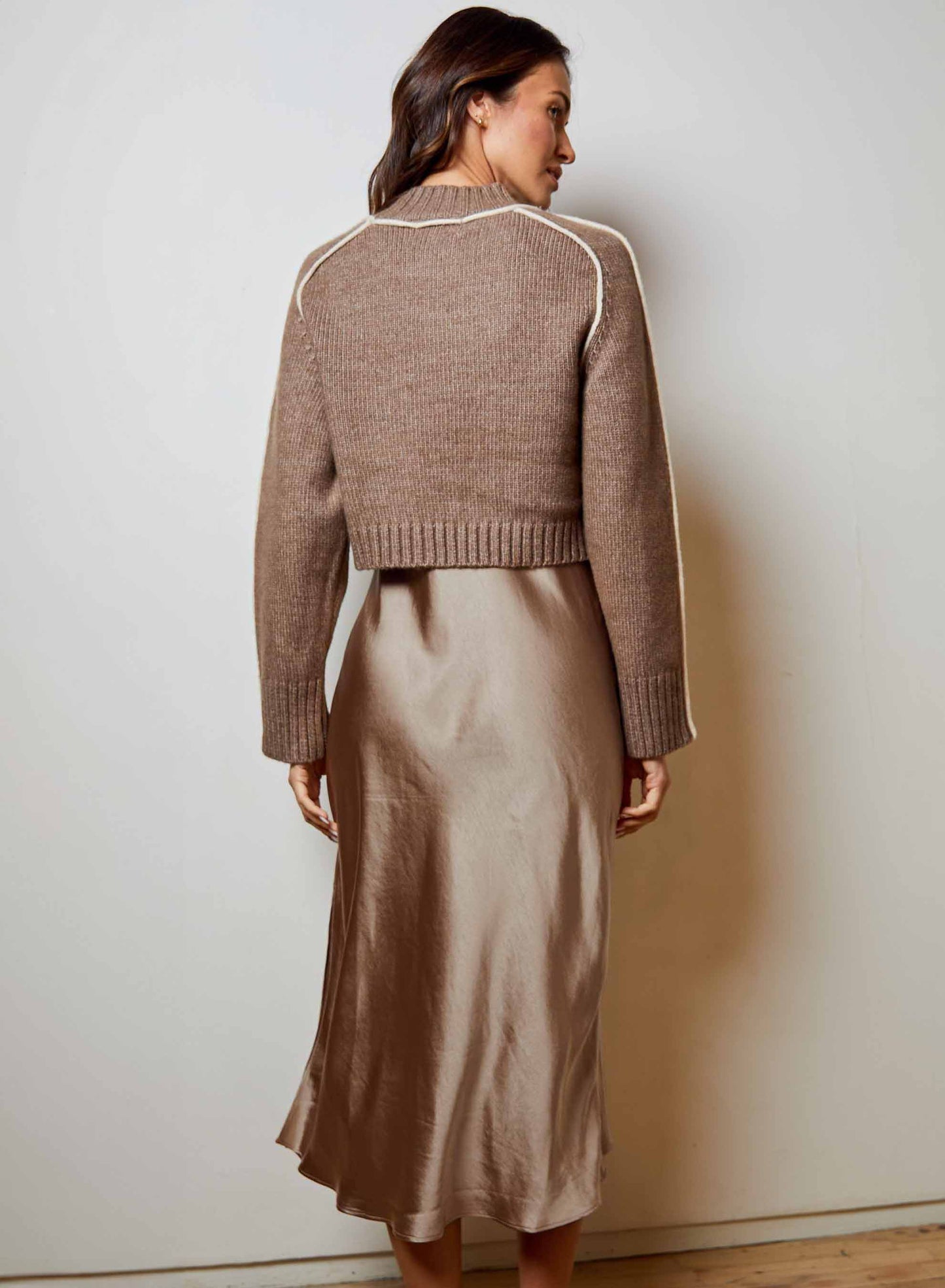 DH NY Nik Sweater Dress Combo - Umber