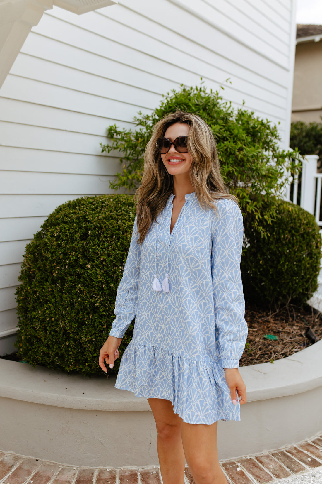 Flutter Hem Dress Seashell / Small / SP26212 Flutter Hem Dress Seashell / Small / SP26212