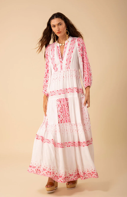 Hale Bob Emery Embroidered Maxi Dress