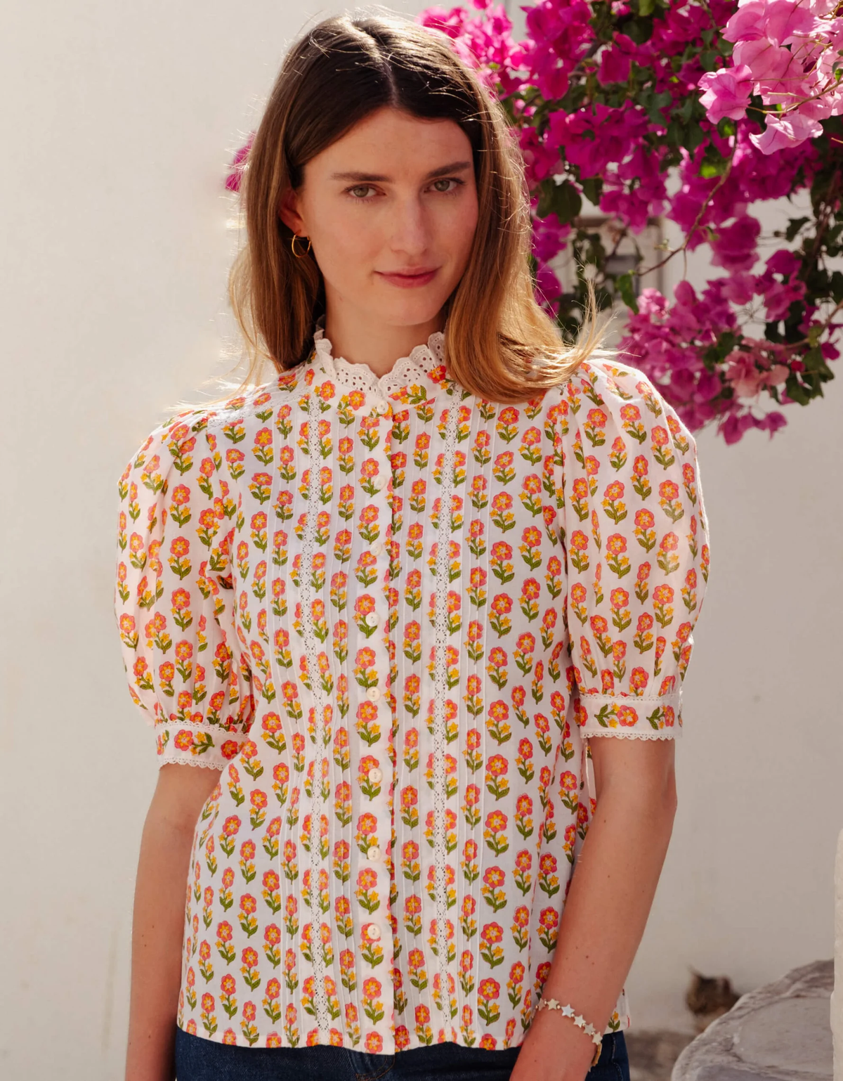 Pink Floret Vera Blouse