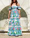 Veranda Dress - Garden French Blue