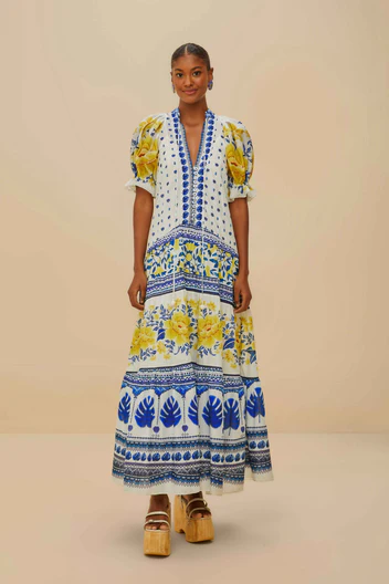 ZULI OFF-WHITE MIDI DRESS SHORT SLEEVES