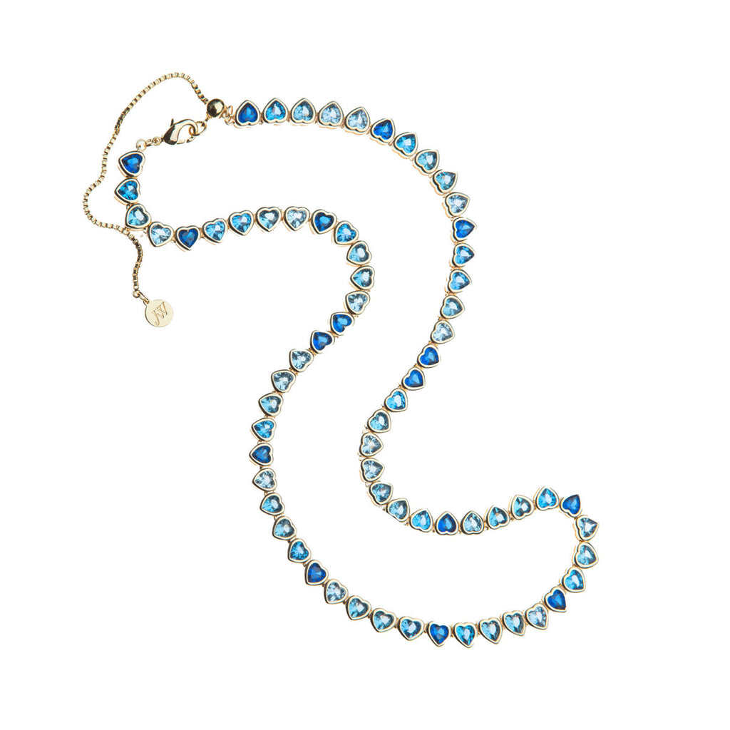 Made from LOVE Tennis Necklace in Ocean Blue Ombre