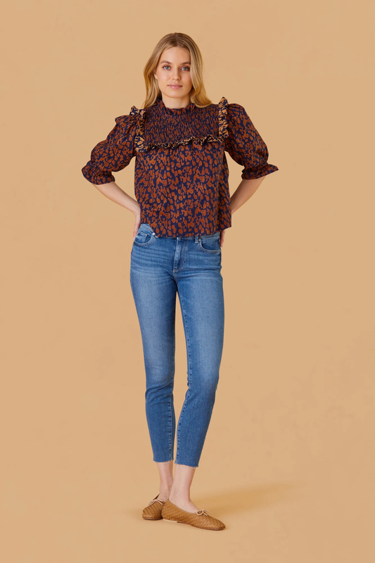 Olivia by Livro Rollins Top- Spotted Brown