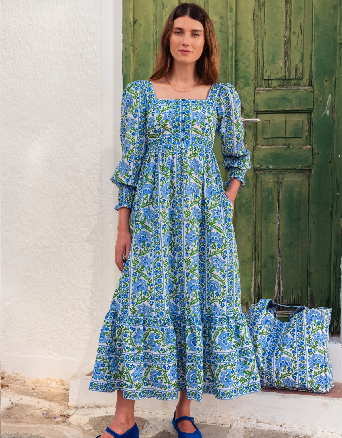 Sapphire Border Lucia Dress