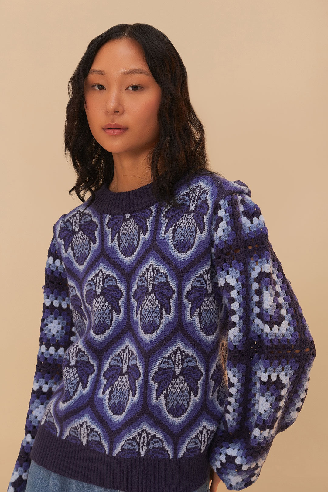 Pineapple Cobogo Knit Sweater