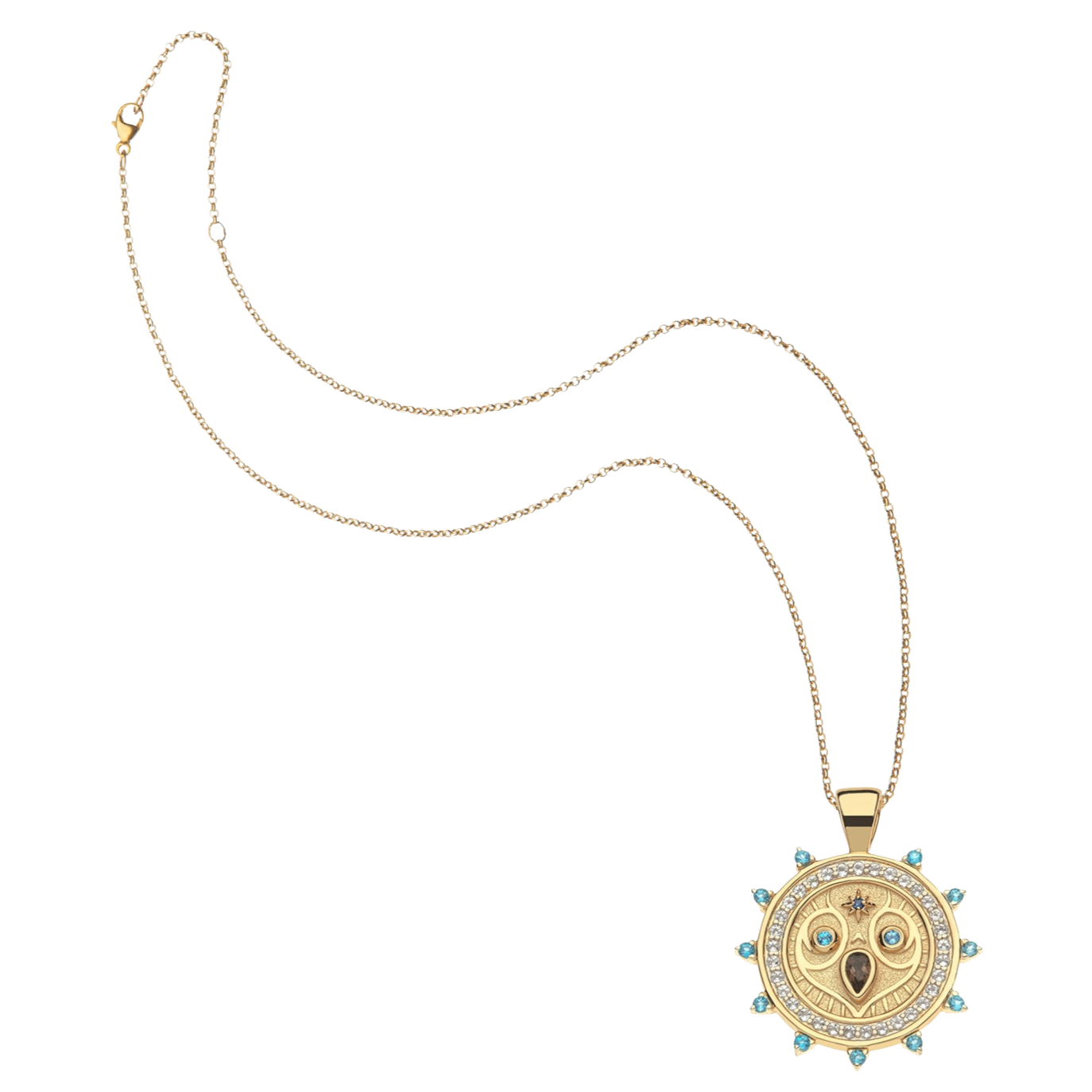 Embellished GRACE Small Pendant Coin - Classic Rolo