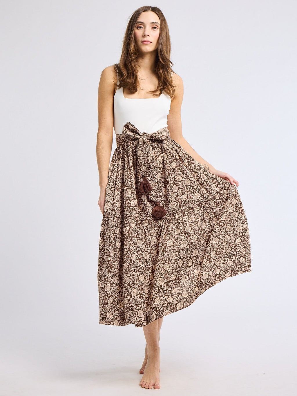 Francoise Skirt | Cocoa Floral