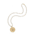 FOREVER JW Original Pendant Coin Gold / 18" Drawn Link Chain