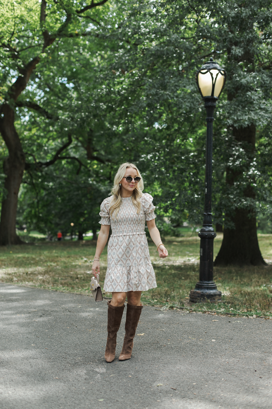 Puff Sleeve Smocked Mini Dress