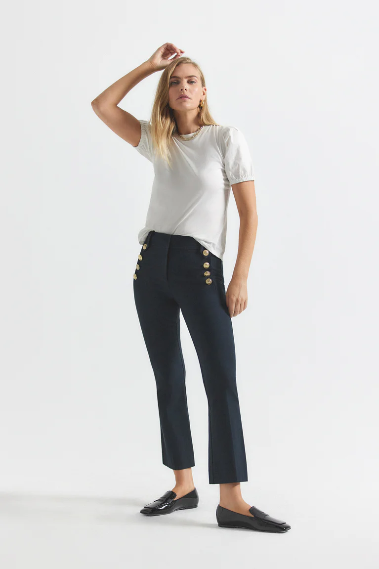 Robertson Cropped Flare Trouser Midnight