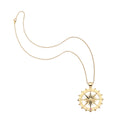 FOREVER Sundial Cutout Coin Pendant 16-18" Classic Rolo Chain