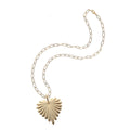 LOVE Full-Heart Pendant Gold / 18" Drawn Link Chain