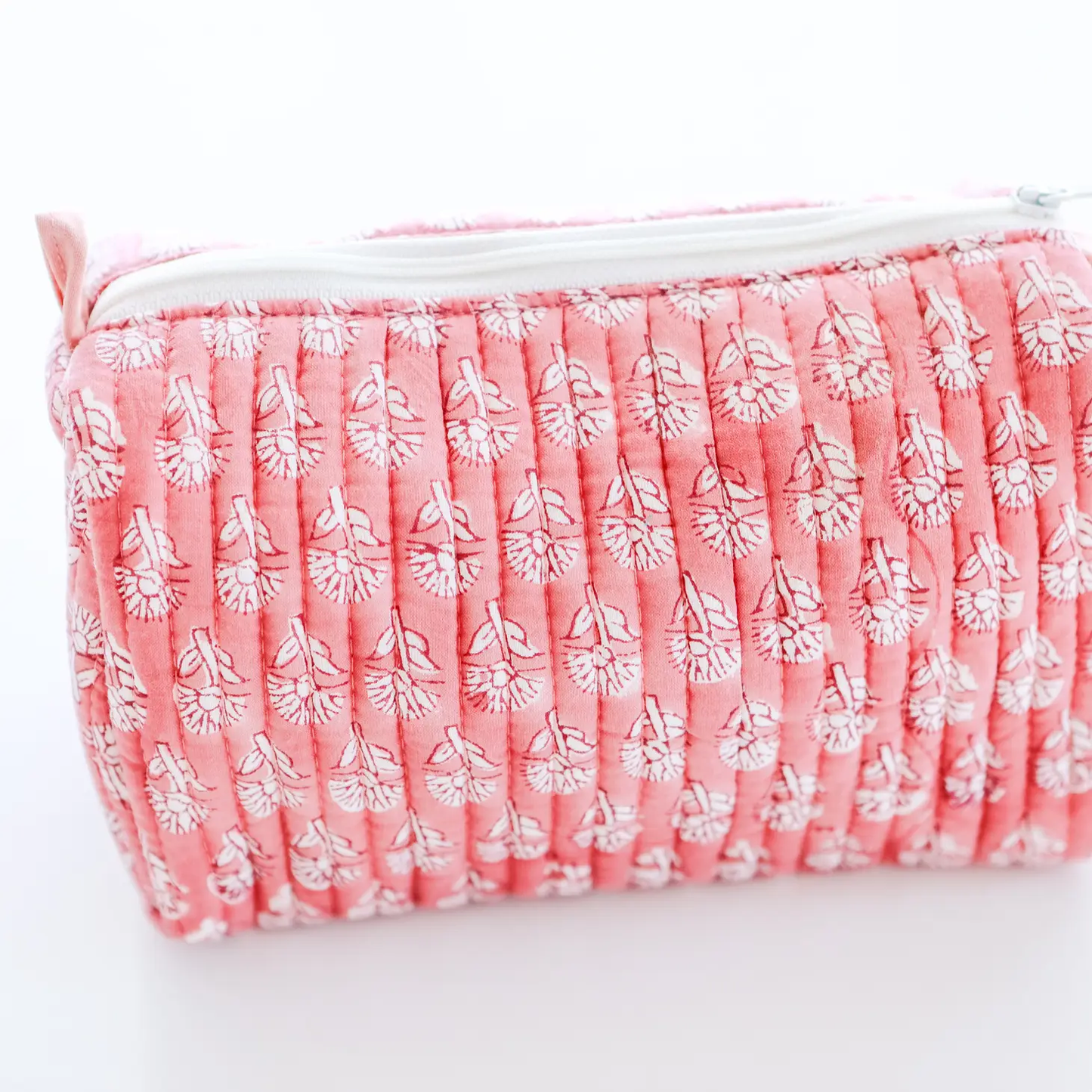 Floral Print Pouch in Dusty Pink