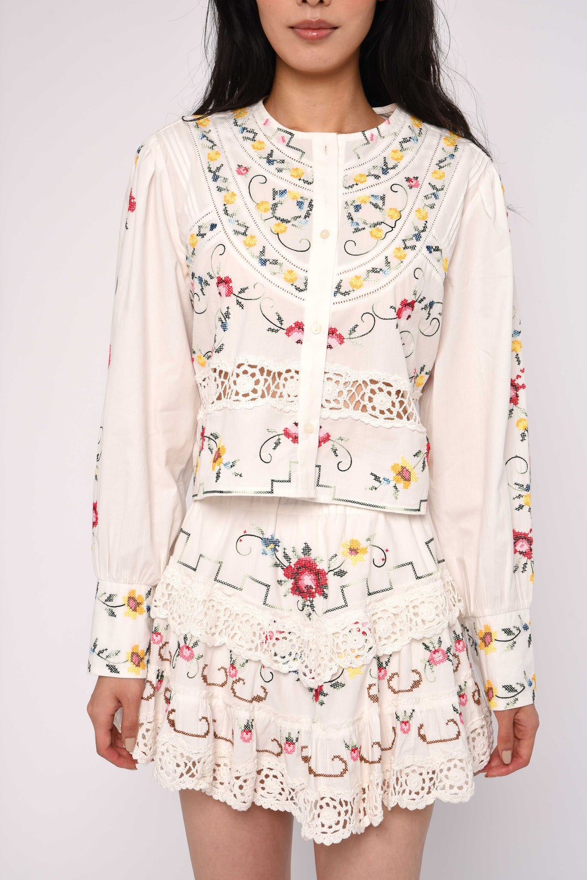 Ditsy Floral Flutter Strap Midi Dress