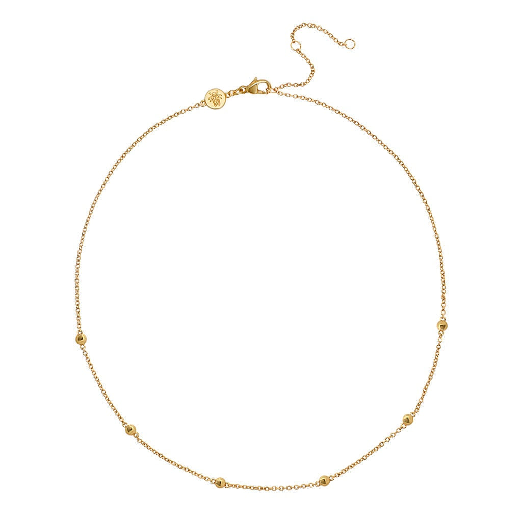 Tiny Bead Station Necklace