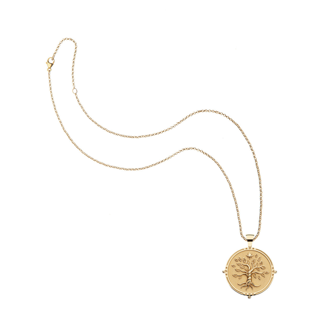 FAITH JW Small Pendant Coin 16-18" Beaded Satellite Chain