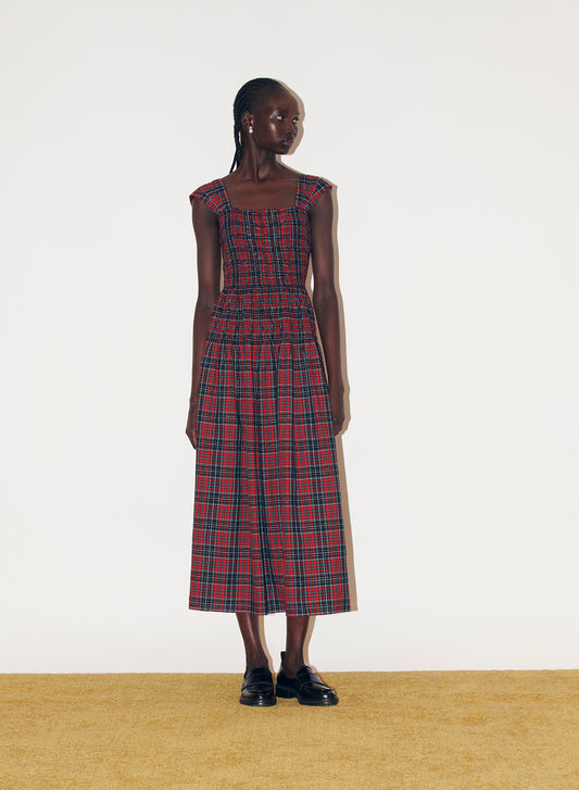 Saylor Mackenzy Christmas Plaid Midi Dress