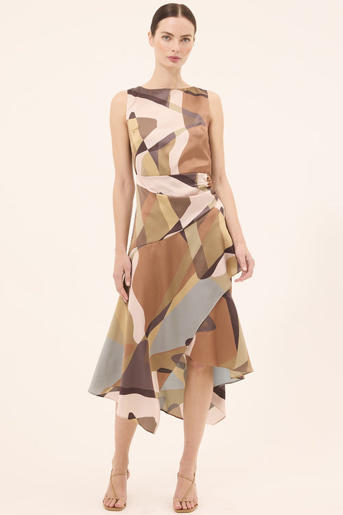 Alodia Dress | Desert Abstract