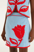 Sky Stripes Blue Mini Skirt  Regular price