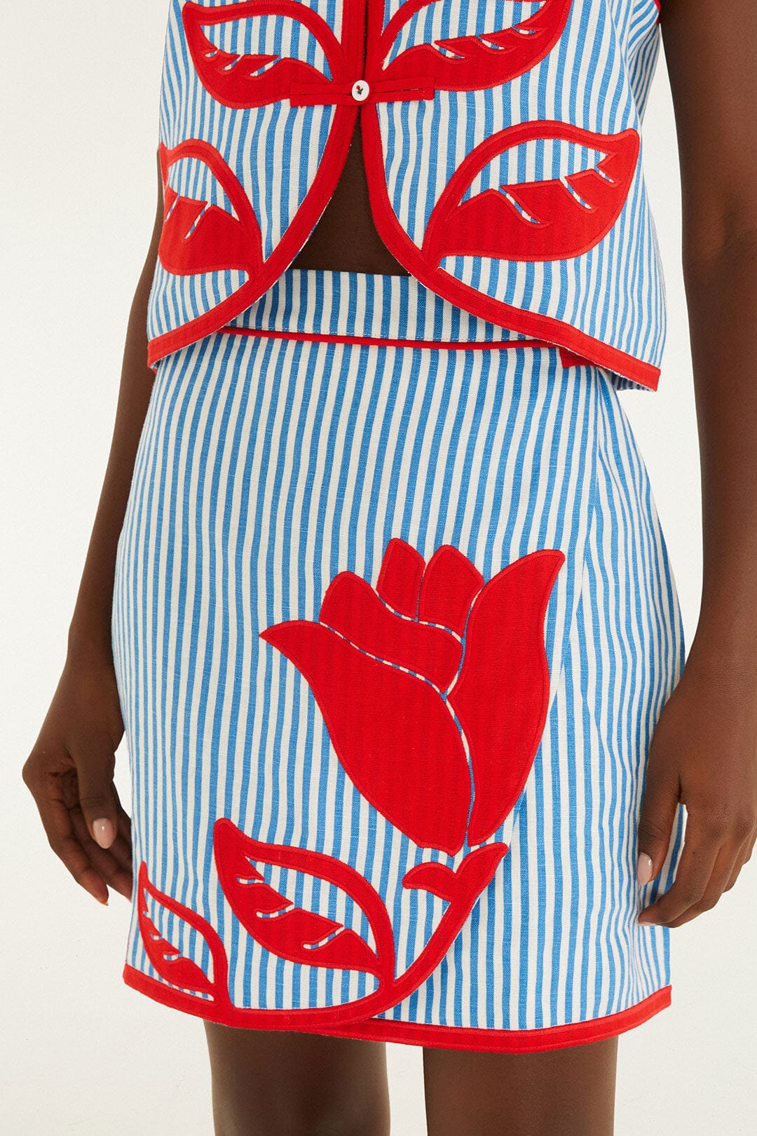 Sky Stripes Blue Mini Skirt  Regular price