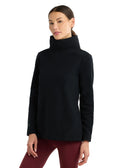 Cobble Hill Turtleneck in Vello Fleece | Black