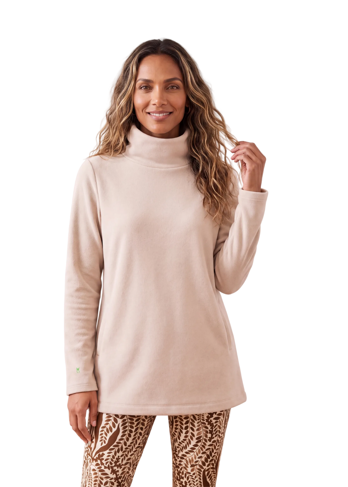Cobble Hill Turtleneck in Vello Fleece | Camel