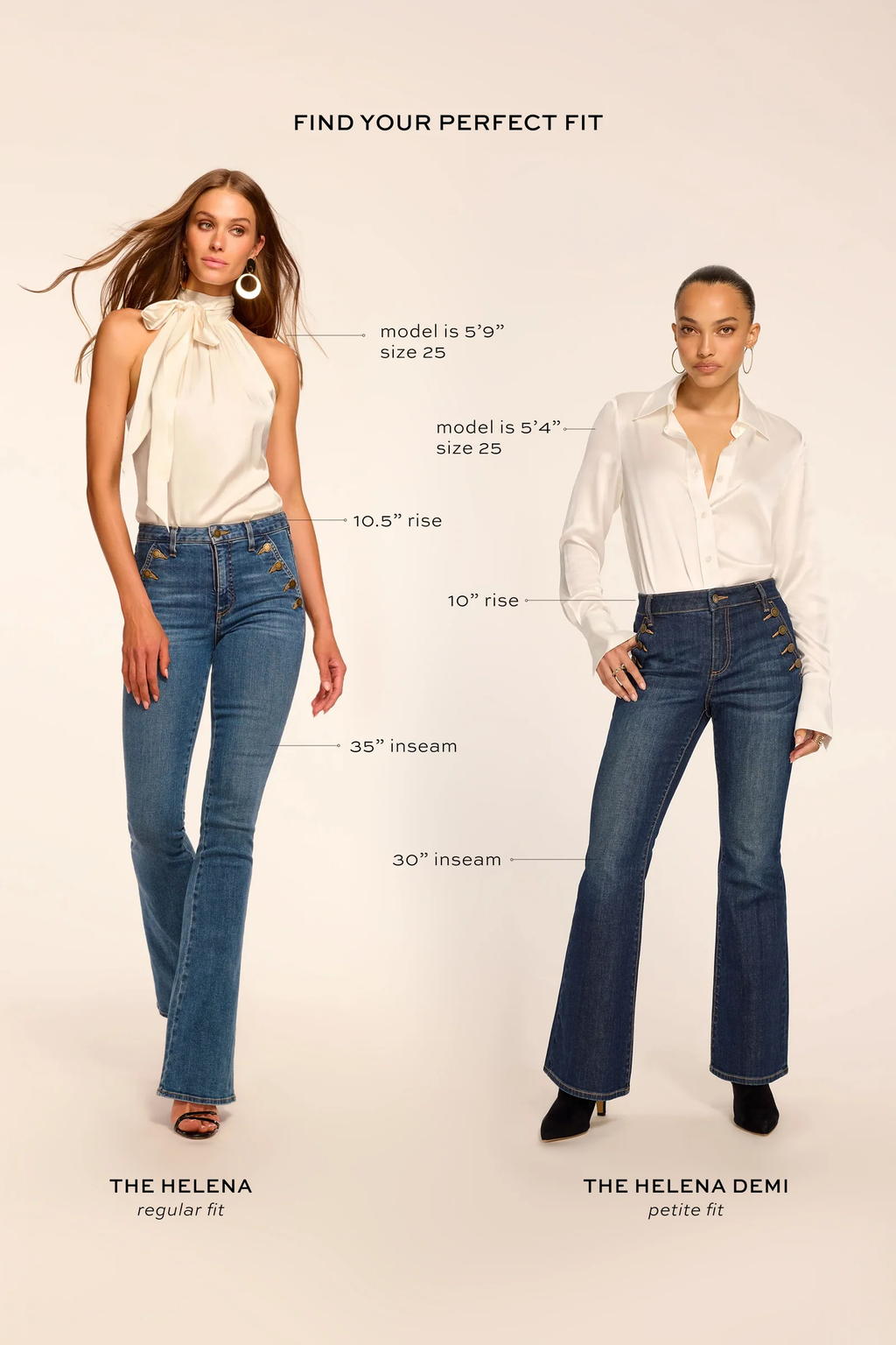 Helena High-Rise Flare Jean