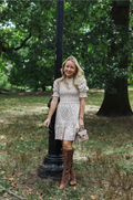 Puff Sleeve Smocked Mini Dress