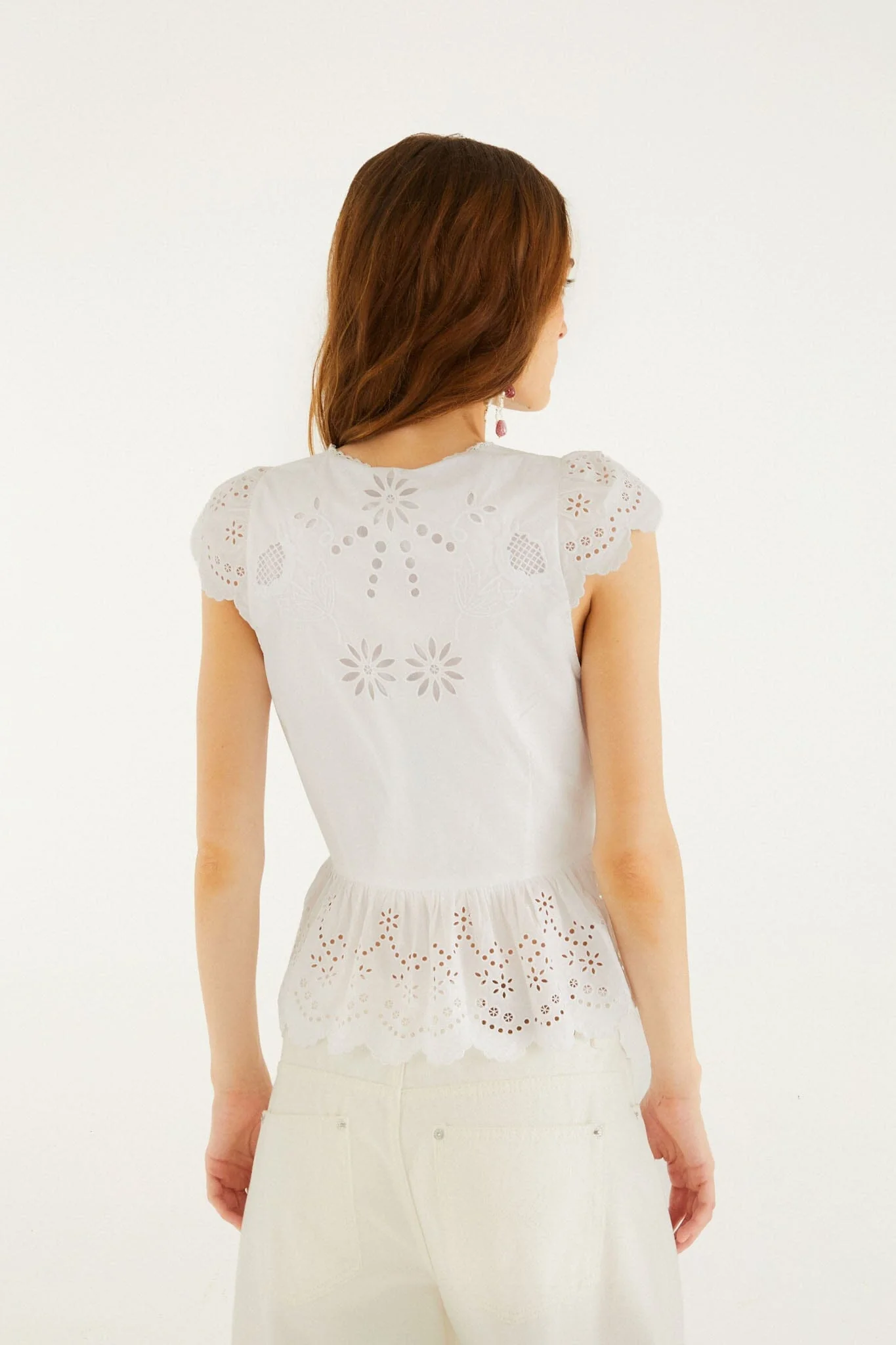 Off-White Embroidered Lace Blouse  Regular price