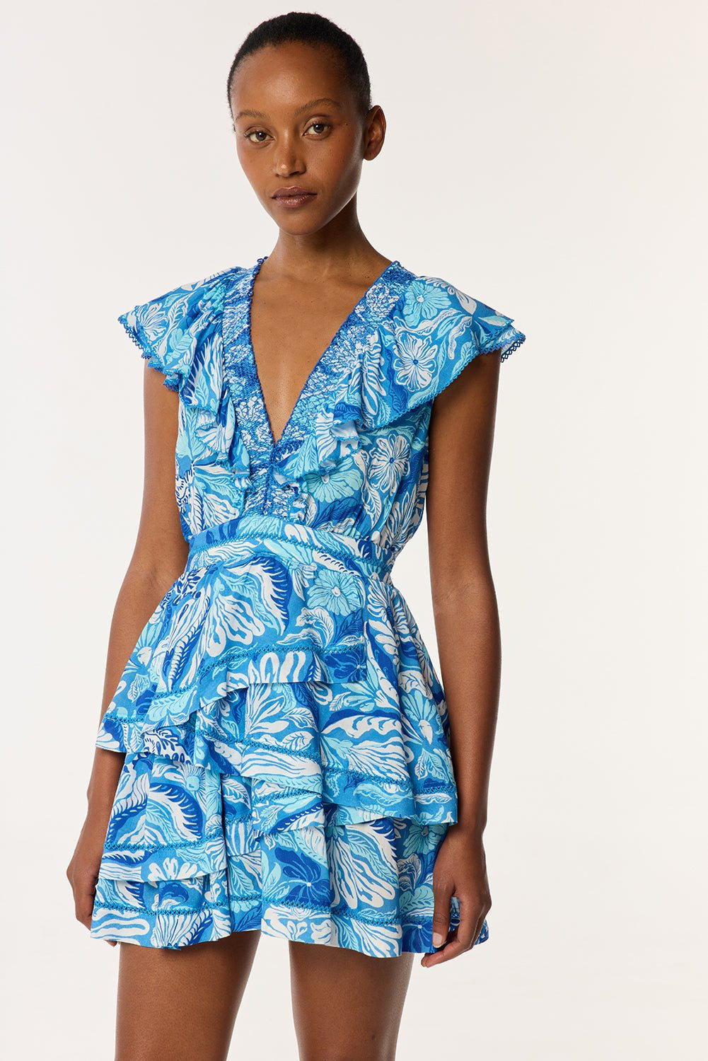 Mini Dress Carol Blue Tiger Lily