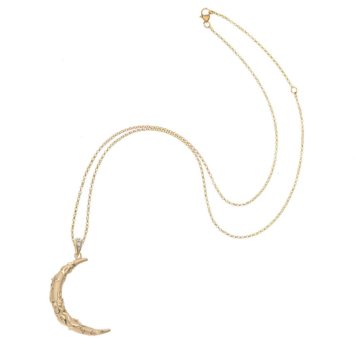 FOREVER Vineyard Crescent Moon 18-20" Adjustable Delicate Chain