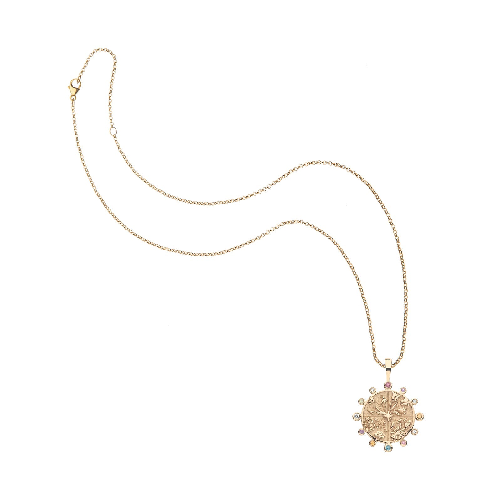 HOPE Petite Embellished Coin 16-18" Classic Rolo Chain