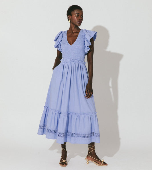 Cleobella Gladys Ankle Dress in Periwinkle