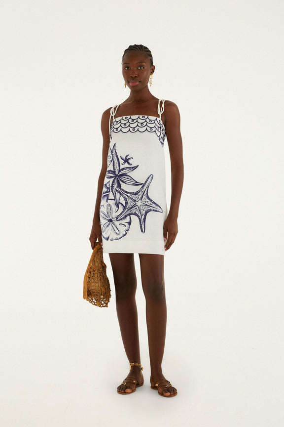 Off-White Coast Stars Euroflax Premium Linen Mini Dress  Regular priceDre