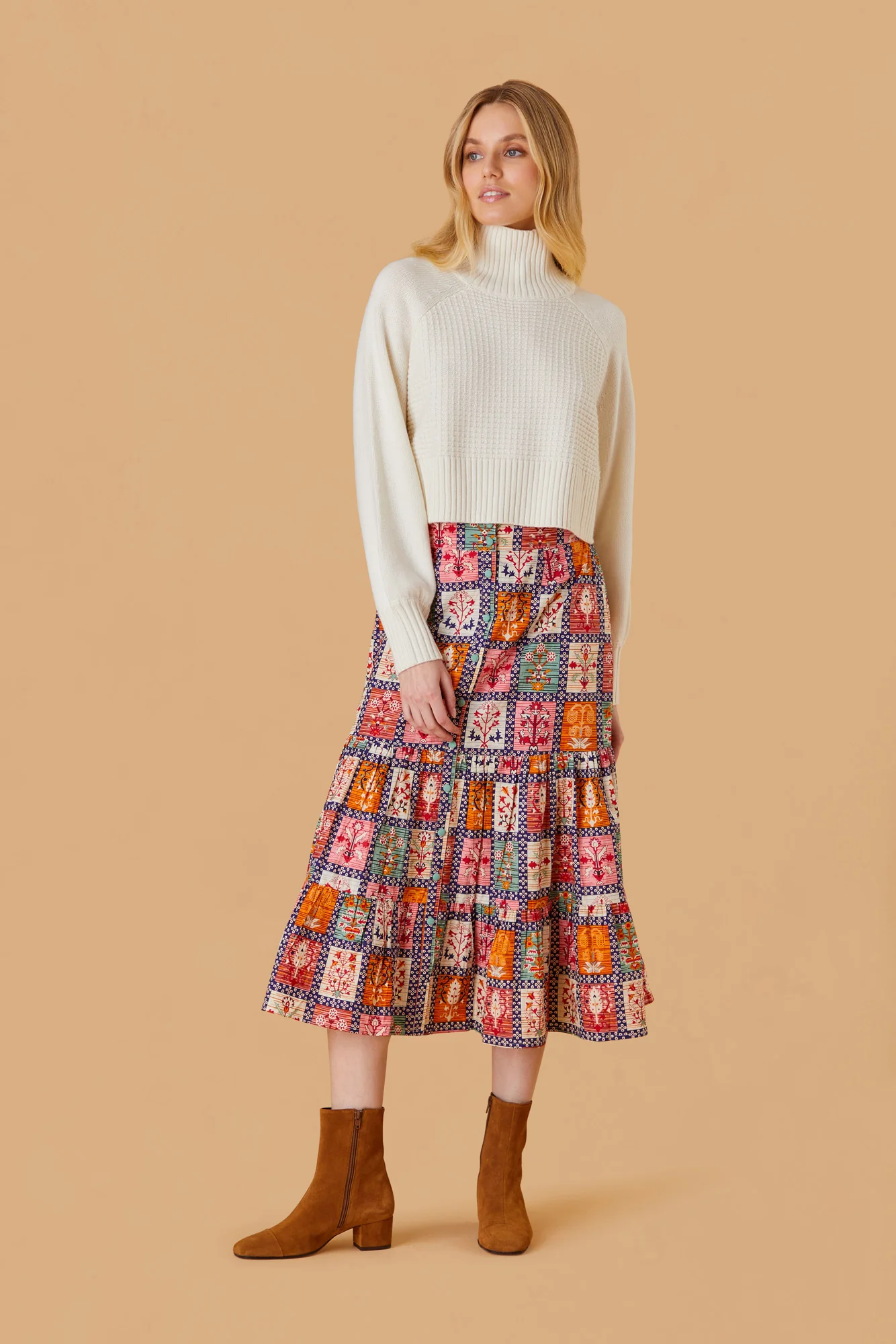 Olivia by Livro Eloise Skirt- Harvest Grid