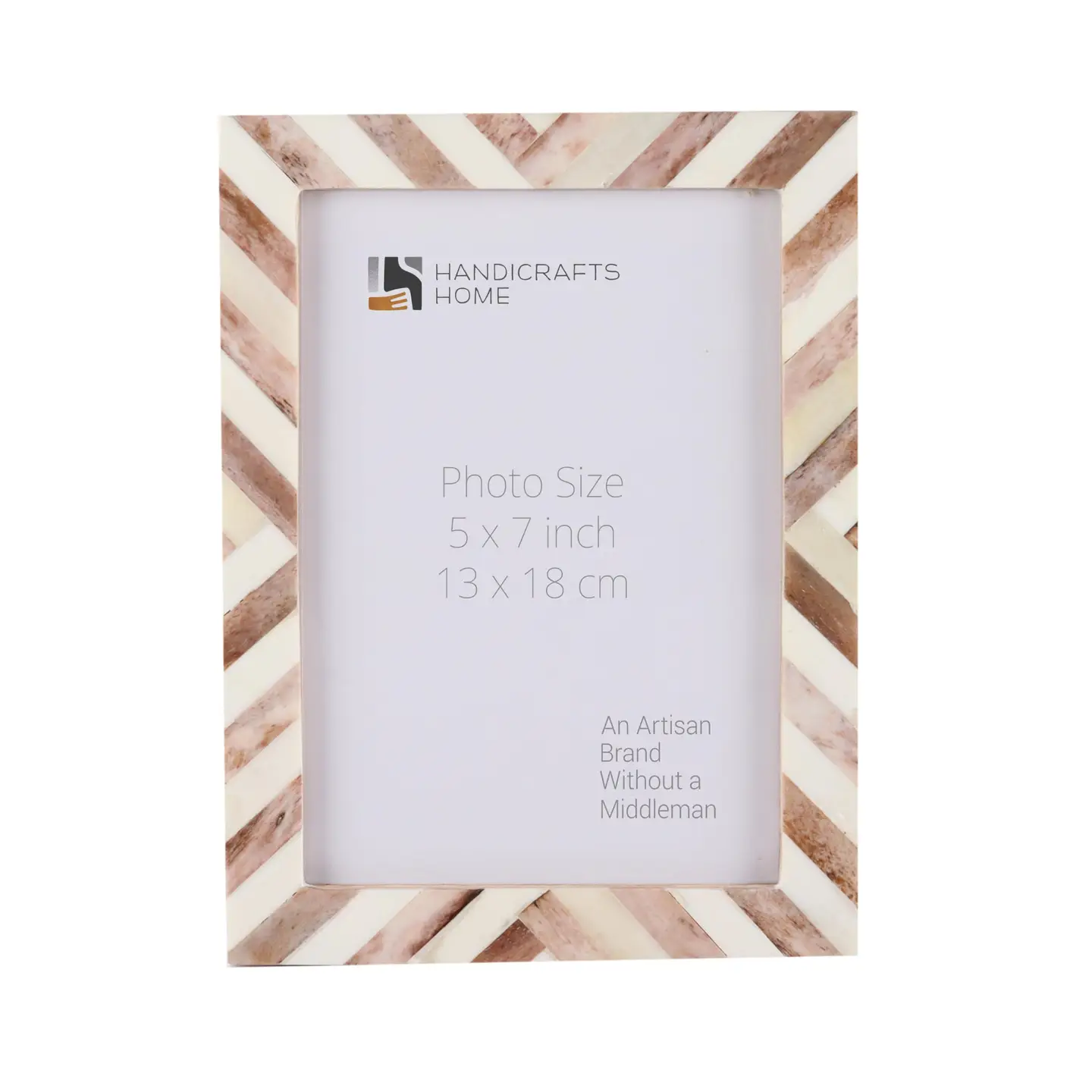 Chevron Bone Inlay Picture Frame | 5x7
