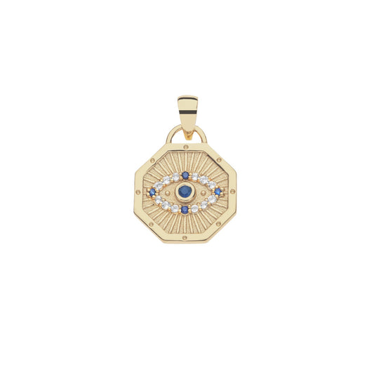 PROTECT Evil Eye Petite Embellished Pendant - Satellite Chain