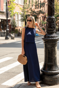 Navy Maxi Skirt Set