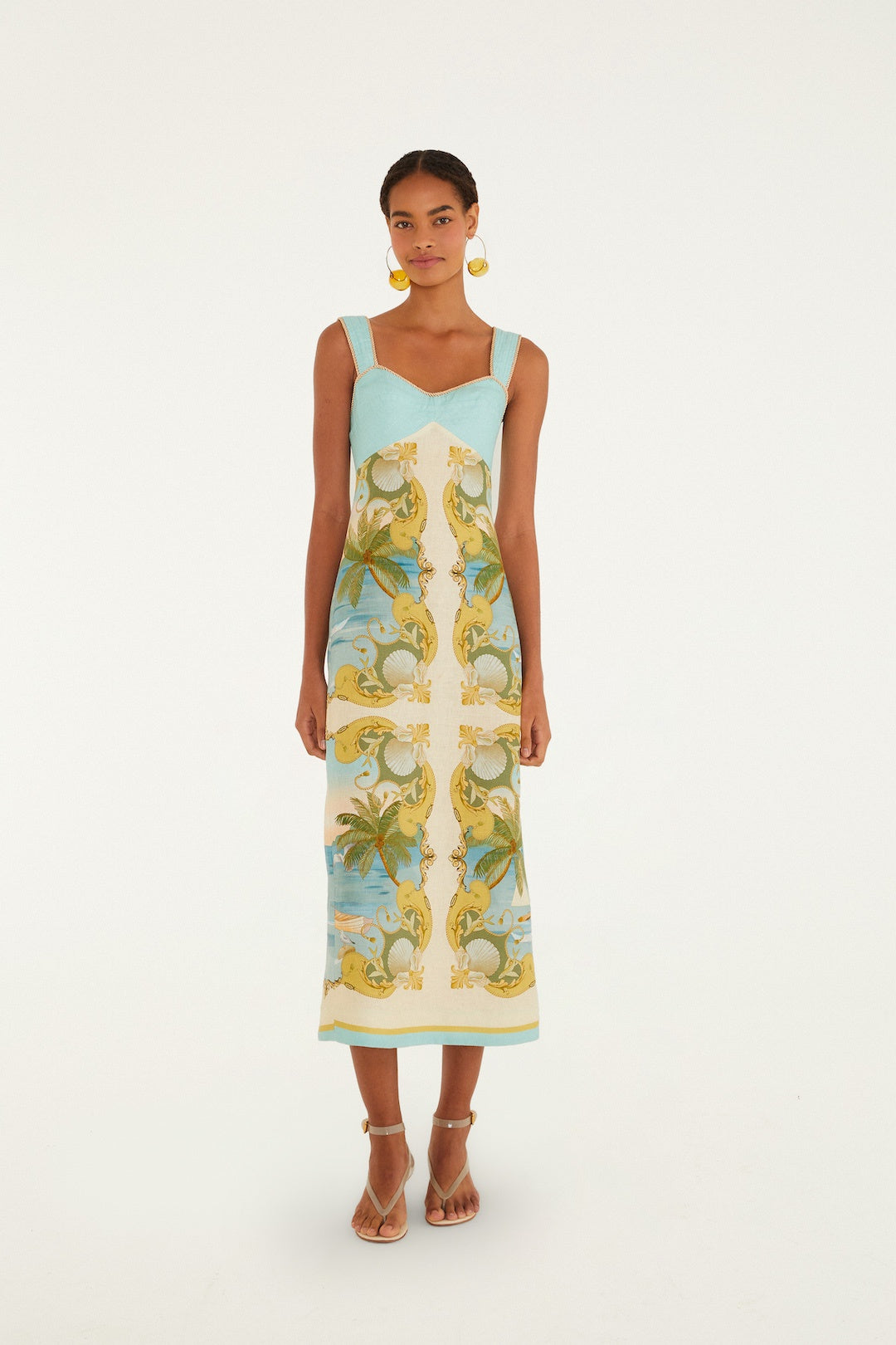 Royal Sea Sleeveless Maxi Dress