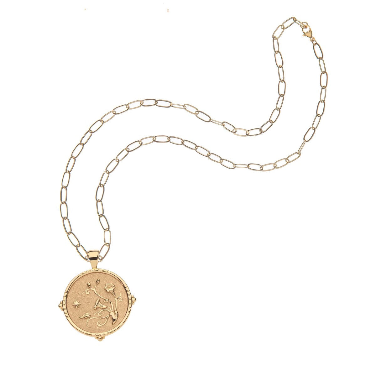 GRACE JW Original Pendant Coin - 18" Drawn Link