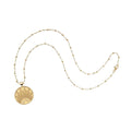 STRONG JW Small Pendant Coin (Rising Sun) 16-18" Beaded Satellite Chain